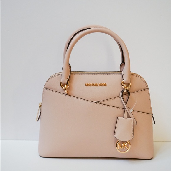 Michael Kors Jet Set Travel Medium Dome Satchel Shoulder Crossbody Bag Pink - Picture 5 of 12